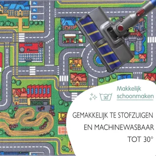 Anti-slip Speelmat voor Kinderen - 95x133cm, Wasbaar Tapijt voor Slaapkamer, Kinderkamer & Speelkamer