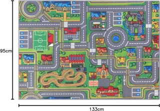 Anti-slip Speelmat voor Kinderen - 95x133cm, Wasbaar Tapijt voor Slaapkamer, Kinderkamer & Speelkamer