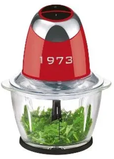SILVERCREST® Multihakker - Elektrische hakmolen - Inhoud: 1,2 L - Vermogen: 500 W - Bruikbare inhoud: max. 0,5 l - Met 2 snelheidsstanden - Voor het hakken van groenten, kruiden, uien, noten etc. - Ook geschikt voor het vermalen van ijs - Rood
