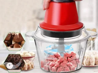 UP / Elektrische hakmolen fruit groente hakmolen / Keukengerei - Foodprocessor / Groentesnijder / Uiensnijder / Chopper / RVS Messen / 1600 ml / 250W