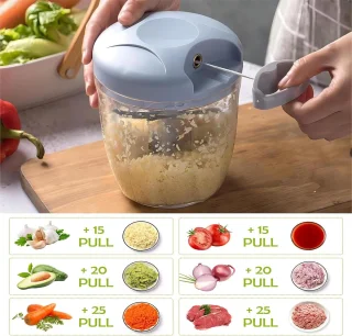 Handmatige Hakmolen voor Levensmiddelen - Groenterasp / Groenten, Fruit & Noten - 900 ml - Staal