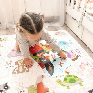 Antislip Opvouwbaar Speelkleed voor Kinderen - 150x150 cm - Wasbaar Babytapijt voor Speelkamers en Kinderkamers