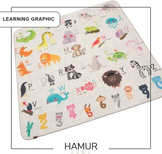Antislip Opvouwbaar Speelkleed voor Kinderen - 150x150 cm - Wasbaar Babytapijt voor Speelkamers en Kinderkamers