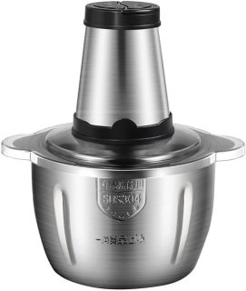 Hakmolen - Food Chopper - Elektrisch - 2 Snelheden - 250 W - 2 L - RVS Kom review