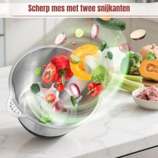 MMP® Hakmolen elektrisch - Hakmolen - Zilver - ‎30cm x 19cm x 19cm