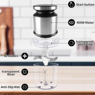 Hakmolen - Food Processor - Food Chopper - Groentesnijder - Hakmolens - Groente Chopper - Keukensnijder - Etensnijder - Keuken Accessoires