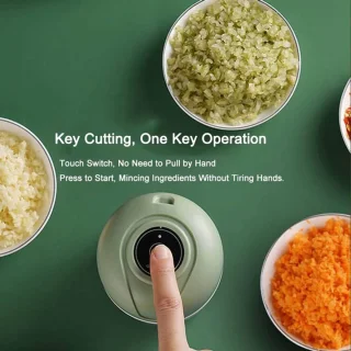Food Chopper - Draadloze Mini Knoflook Hakker 250ML - USB Opladen - Verwijderbare Keukenmachine voor Babyvoeding - Chili - Ui - Vlees