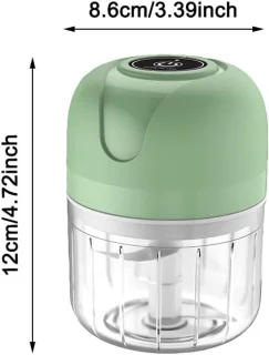 Food Chopper - Draadloze Mini Knoflook Hakker 250ML - USB Opladen - Verwijderbare Keukenmachine voor Babyvoeding - Chili - Ui - Vlees