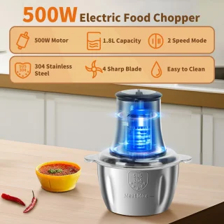 Aigostar Flor 30H91 Elektrische Hakmolen 1,8L 500W