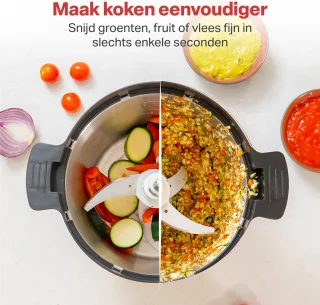 AoraKitchen Hakmolen 5L Elektrisch 2000W 2 Snelheden