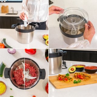 AoraKitchen Hakmolen 5L Elektrisch 2000W 2 Snelheden