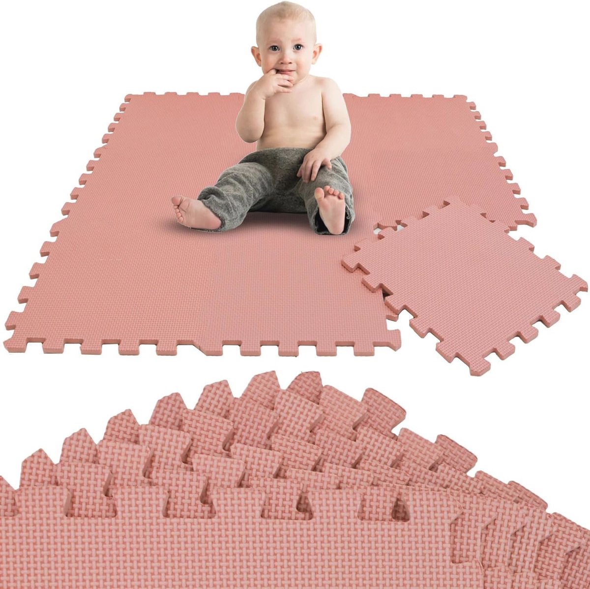 De Baby Speelmat Puzzel 9-delig EVA Foam Opvouwbaar in één oogopslag