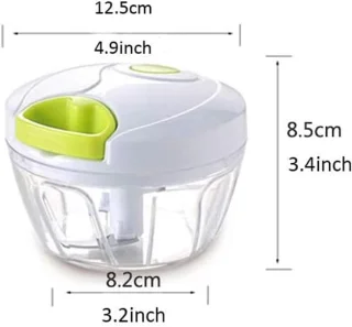 BORVAT Groentesnijder Handhakmolen 900ml RVS messen Grijs/Groen