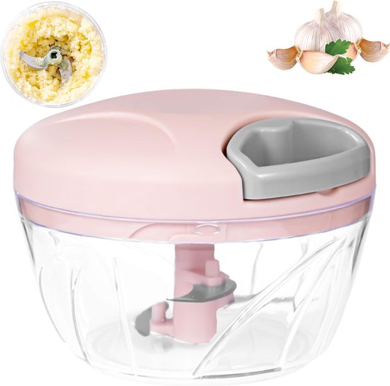 BORVAT Groentesnijder met Trekkoord 500ml RVS Hakmolen Roze review