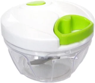 BORVAT Groentesnijder met Trekkoord 500ml RVS Hakmolen Wit