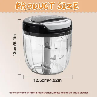 BORVAT Groentesnijder Trekkoord 900ml RVS Hakmolen Zwart