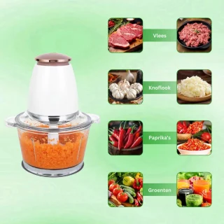 Wat vinden we goed aan de Calviero® Elektrische groentesnijder 1,5 L