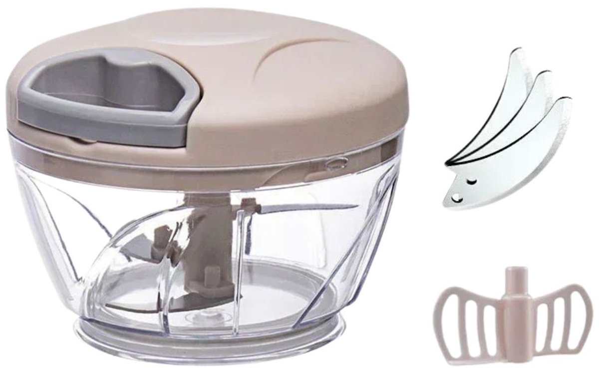 De Chopper Electrische Hakmolen Groentesnijder Grijs in één oogopslag