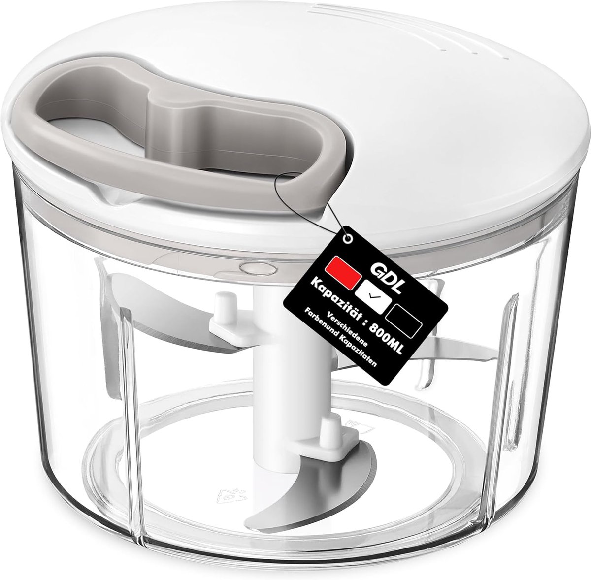 De Chopper Hakmolen Groentesnijder Elektrisch Grijs in één oogopslag