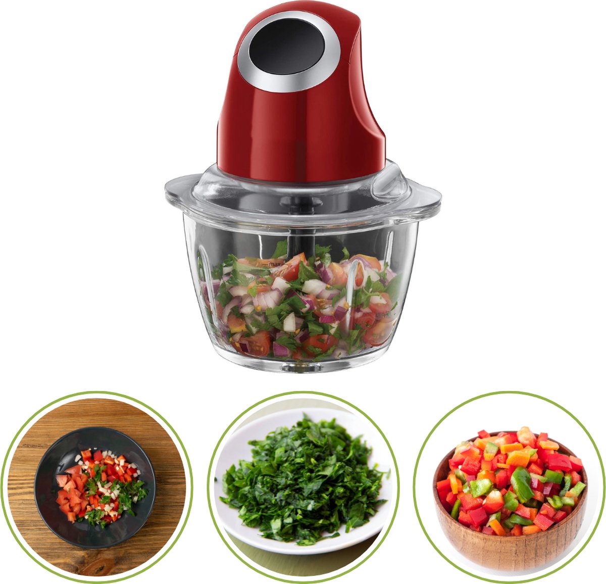 De Chopper Hakmolen Rood Handmatig in één oogopslag