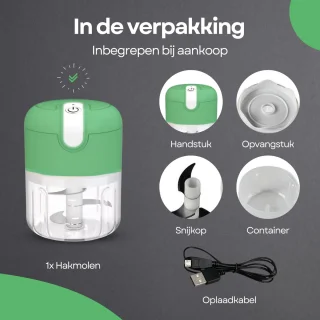 COCHO Hakmolen elektrisch USB 250ml groen