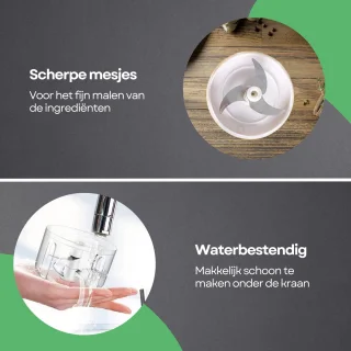 COCHO Hakmolen elektrisch USB 250ml groen