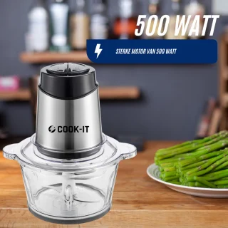 COOK-IT Hakmolen Elektrisch 2L 500W