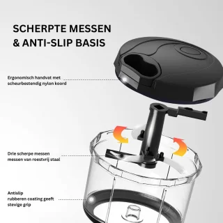 DailySupplies® Chopper Hakmolen Zwart