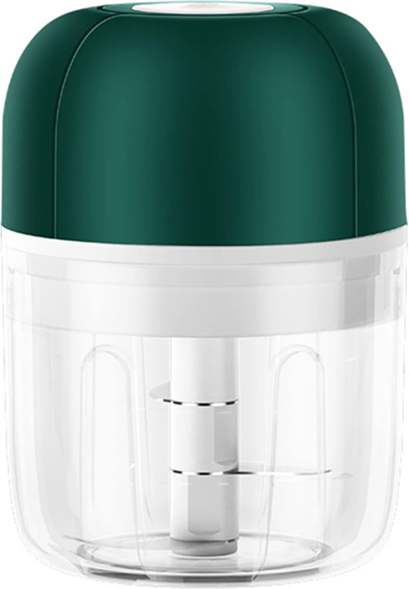 De Elektrische Groentesnijder 2-in-1 Oplaadbaar 30W 250ml Groen in één oogopslag