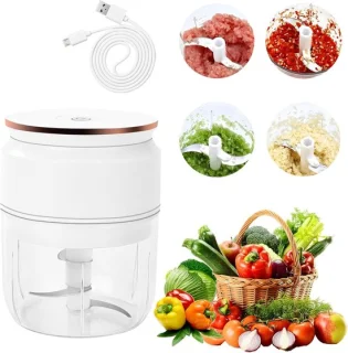 Elektrische groentesnijder 300 ml wit