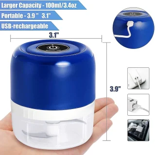 Elektrische Groentesnijder Mini Eiklopper Blauw 30W 250ml Draadloos