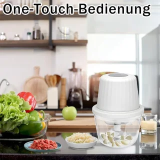 Elektrische hakmolen USB 400ml 6-messen Wit