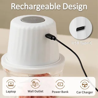 Elektrische knoflooksnijder 450 ml