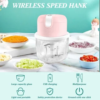 Elektrische mini-uiensnijder USB 250ml roze