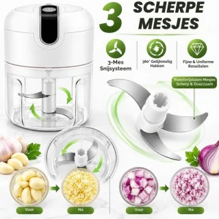 Elektrische mini-voedselhakselaar – lichtgroen – 250 ml