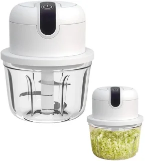 Elektrische minihakmolen, 350 ml, wit
