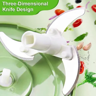 Gigicial Handmatige knoflook- en uienhakker, 1 stuk, groen