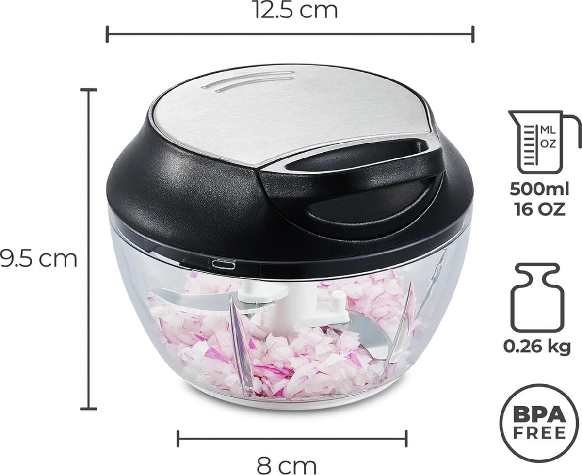 Wat vinden we goed aan de Groentehakker Uienhakker Hakmolen Handmatig