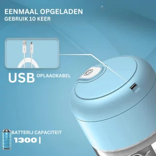 Hakmolen Elektrisch Oplaadbaar Wit/Blauw