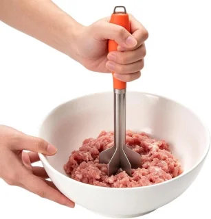 Hakmolen vleesmolen hamburgerpers 29 cm oranje handvat