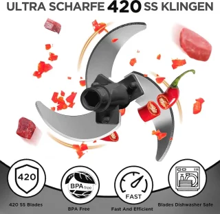 Handmatige Groentehakmolen 1000ML