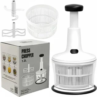 Handmatige groentesnijder - wit - 1200 ml