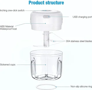 IMTEX Hakmolen elektrische 250ml wit USB