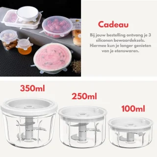 Keukenvriend © Hakmolen Set 350ml + 250ml + 100ml USB Oplaadbaar