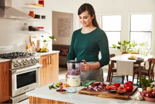 KitchenAid Draadloze Hakmolen 1,19L Crème