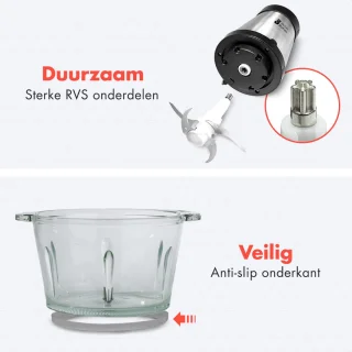 KitchenBrothers Hakmolen Elektrisch 300W 1,8L