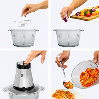 KitchenBrothers Hakmolen Elektrisch 300W 1,8L