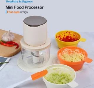 Kraftverdia™ 3-in-1 elektrische keukenmachine met vleesmolen en blenders, 600ML + 3 x 240ML kommen - Kitchenaid
