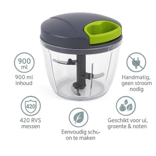 Lumitex Groentehakker 900 ml handmatig