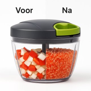 De Lumitex Groentehakker 900 ml handmatig in één oogopslag